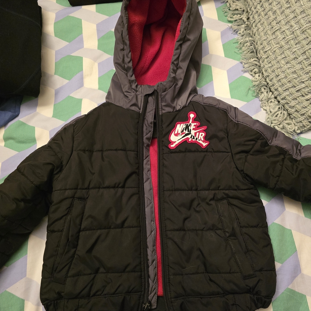 Nike Kids Black and Red Jacket